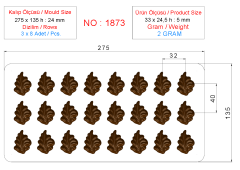 1873 - Leaf Polycarbonate Chocolate Mold