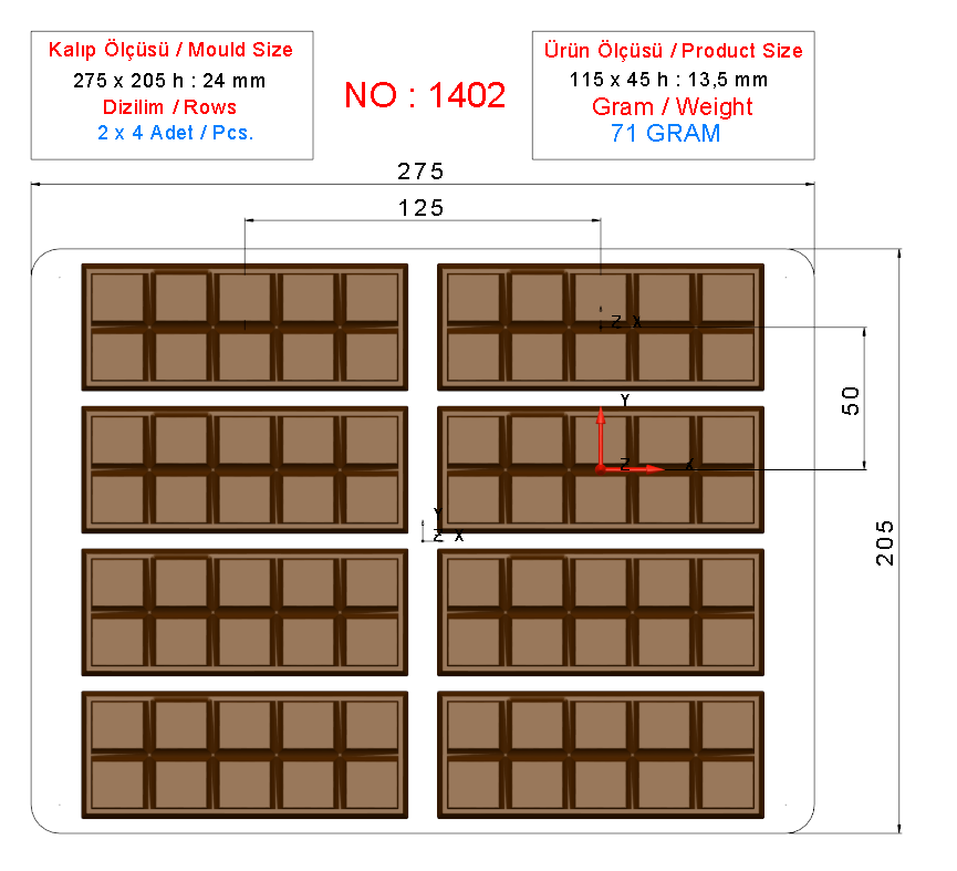 71 Gr. DUBAI CIKOLATASI KALIBI - 1402