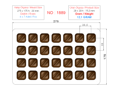 1889 - Spesiyal Polikarbonat Çikolata Kalıbı