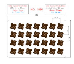 1890 - Spesiyal Polikarbonat Çikolata Kalıbı