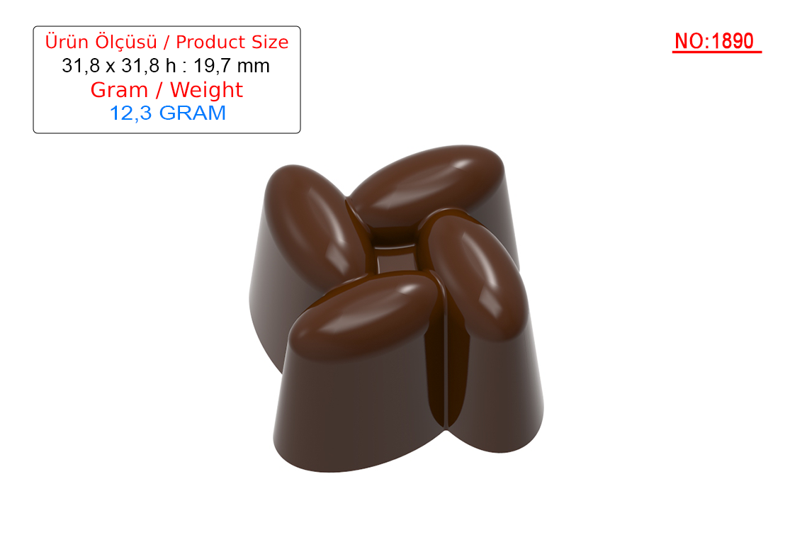 1890 - Spesiyal Polikarbonat Çikolata Kalıbı