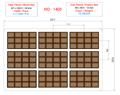 75 Gr. DUBAI CIKOLATASI KALIBI - 1403