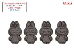 1413 - Labubu Polikarbonat Çikolata Kalıbı 35g