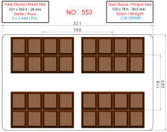 210 Gr. Dubai Çikolatası Kalıbı - 0553