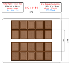 1154 - Mini Kuvertür Kalp