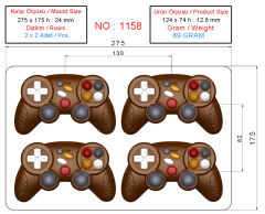 1158 - Oyun Konsolu Çikolata Kalıbı