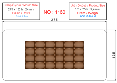 1160 - TABLET ÇİKOLATA KALIBI