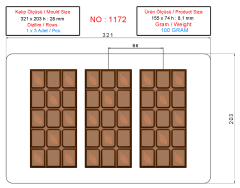 1172 - Tablet Çikolata Kalıbı