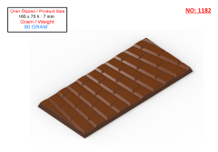 1182 - Asimetrik Tablet Çikolata Kalıbı