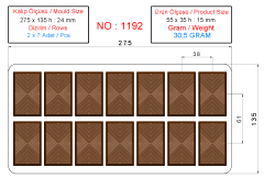 1192 - WRAPPED CHOCOLATE MOLD