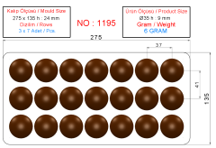 1195 - VOLKANO POLYCARBONATE CHOCOLATE MOLD