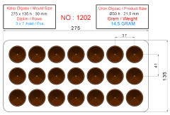 1202 - POLYCARBONATE CHOCOLATE MOLD