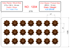 1204 - POLYCARBONATE CHOCOLATE MOLD