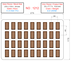 1212 - Polycarbonate Mold for Chocolate
