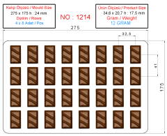 1214 - Polycarbonate Mold for Chocolate
