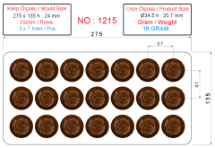 1215 - POLYCARBONATE CHOCOLATE MOLD