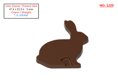 1229 - Tavşan Çikolata Polikarbonat Kalıp