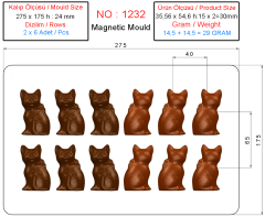 1232 - Magnetic Cat Mold