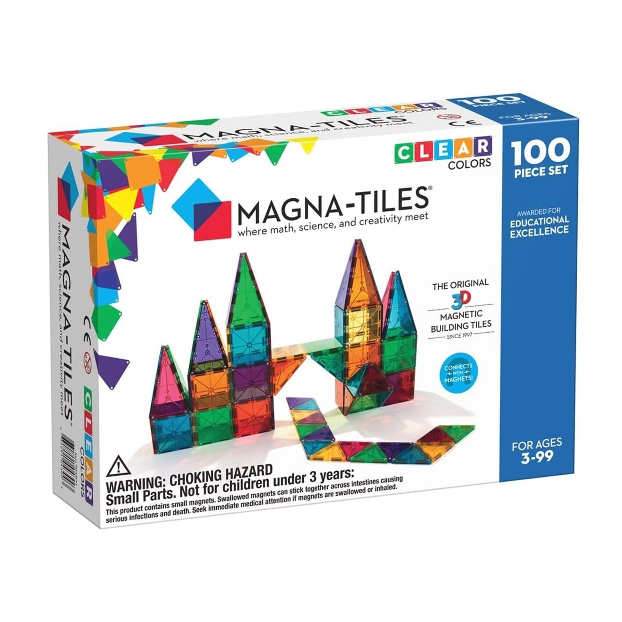 Magna Tiles Clear Color - 100 Parça