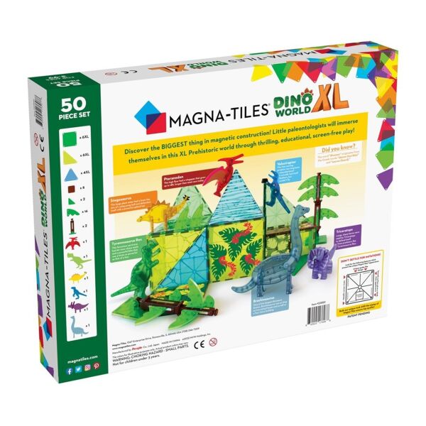 Magna Tiles Dinozor Dünyası - 50 parça XL