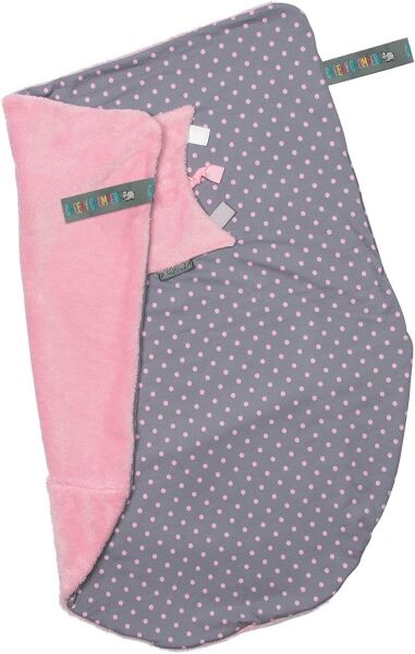 Cheeky Chompers Blanket Polka Dot Pink