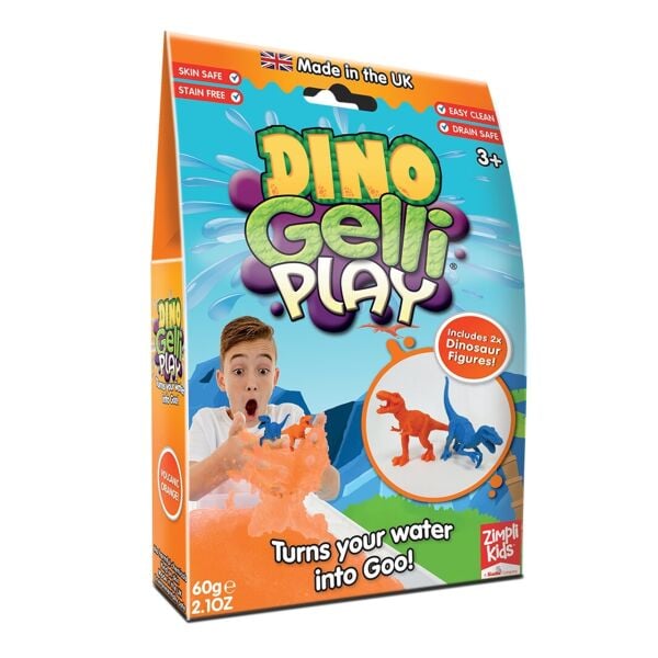 Dino Gelli Play Dinozorlı Jel Oyuncak - Turuncu
