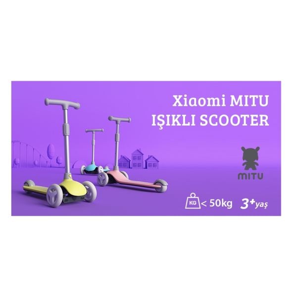 Xiaomi Mitu Işıklı Scooter - Mavi