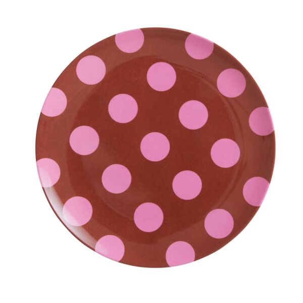 Melamin Tatlı Tabağı -Pink Dot
