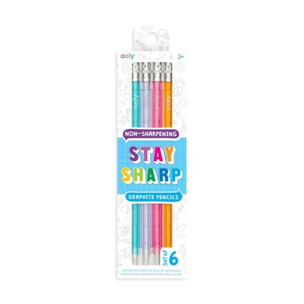 Ooly Stay Sharp Takmalı 6lı Kurşun Kalem Seti