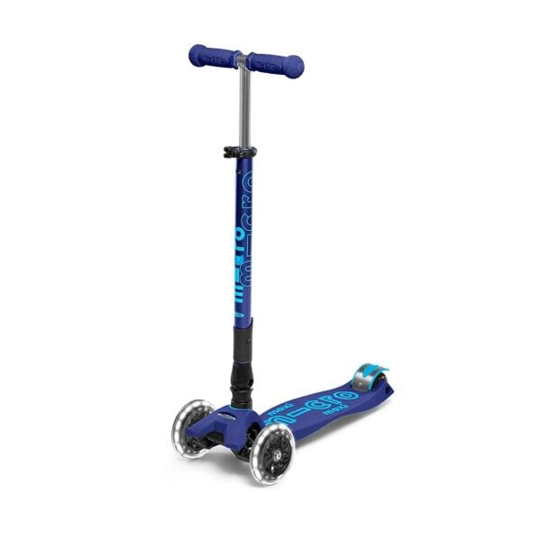 Maxi Micro Deluxe Led Foldable Scooter - Navy Blue