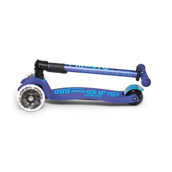 Maxi Micro Deluxe Led Foldable Scooter - Navy Blue