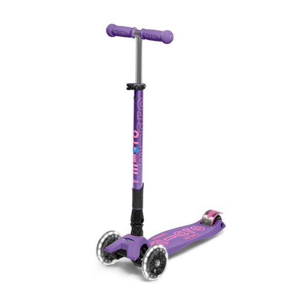 Maxi Micro Deluxe Led Foldable Scooter - Purple