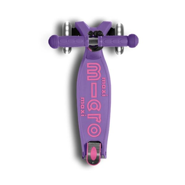 Maxi Micro Deluxe Led Foldable Scooter - Purple