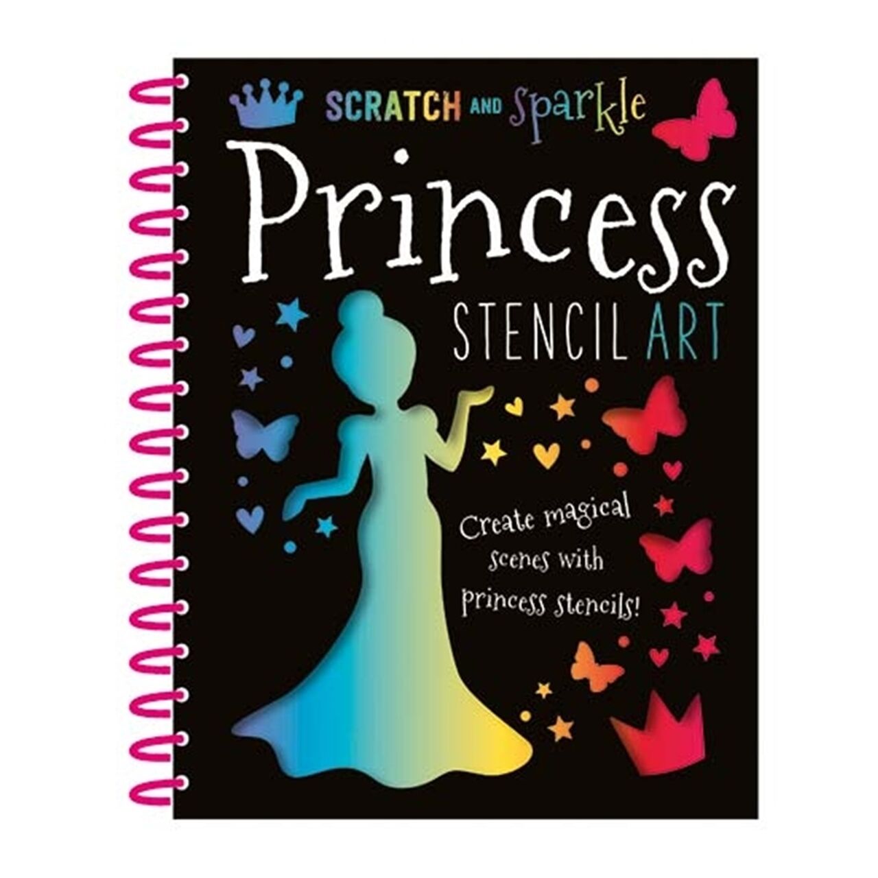 Scratch And Sparkle Princess Stencil Art