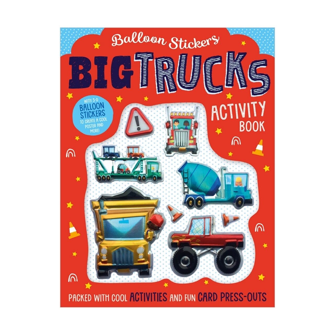 Balloon Stickers Big Trucks Activity Book