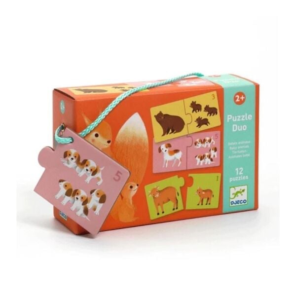 Djeco İkili Puzzle - Baby Animals