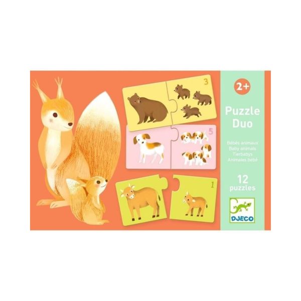 Djeco İkili Puzzle - Baby Animals