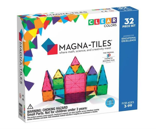 Magna Tiles Clear Color - 32 Parça