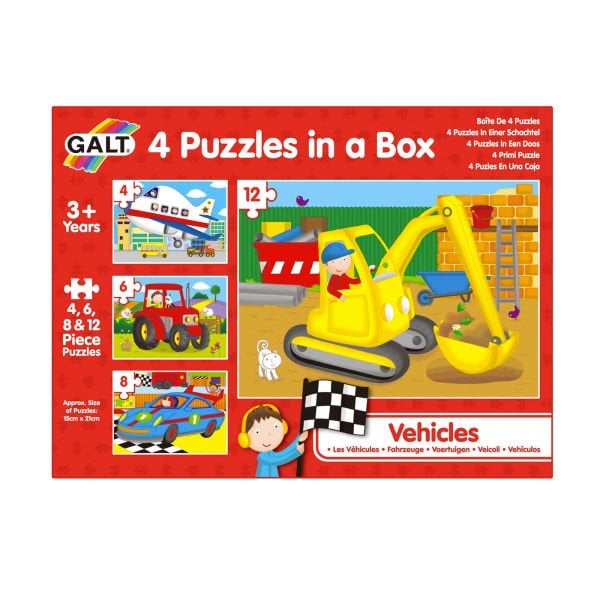 Galt 4 Puzzles in a Box Vehicles