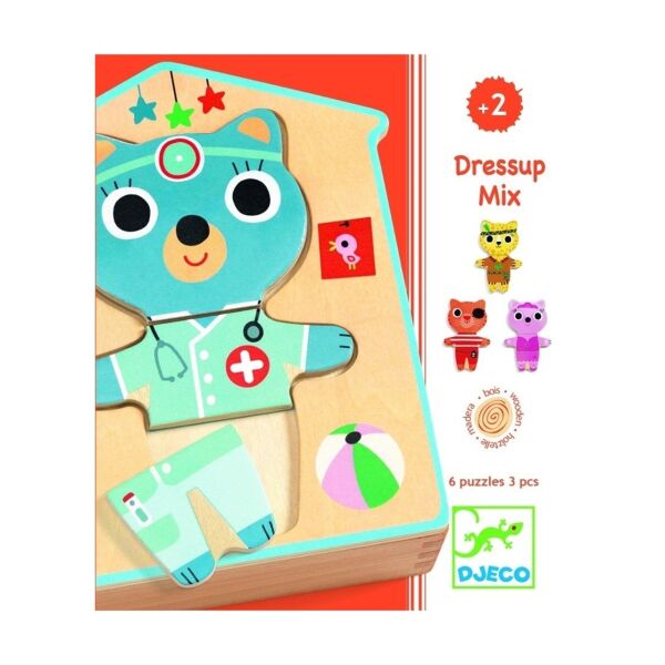 Djeco Ahşap Puzzle / Dressup Mix