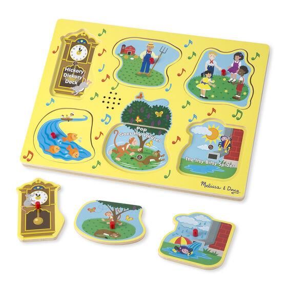 Melissa & Doug Ahşap Sesli Yapboz-İngilizce çş