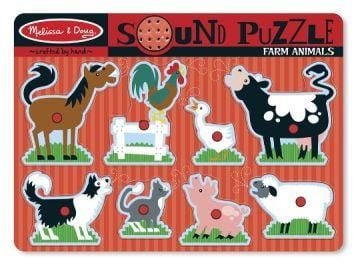 Melissa & Doug Ahşap Sesli Yapboz- çh