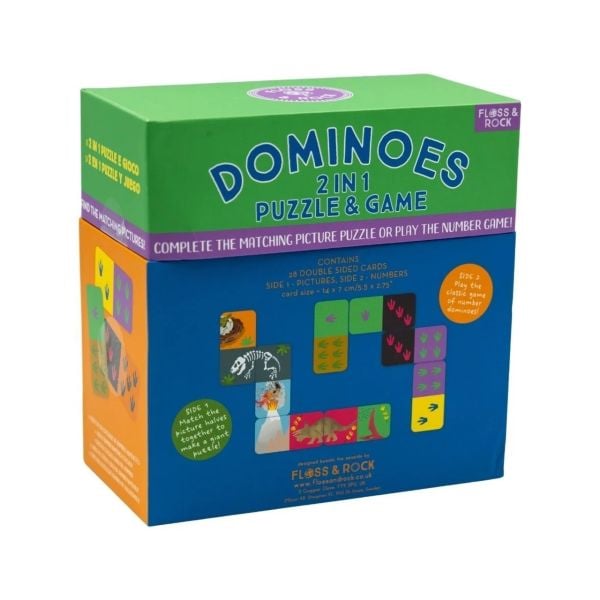 Floss Rock Çift Taraflı Domino Kartları - Dino