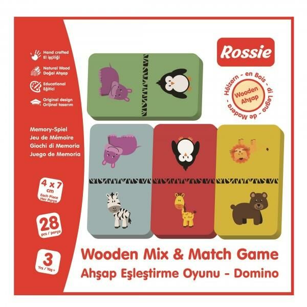 Rossie Ahşap Eşleştirme Oyunu - Domino