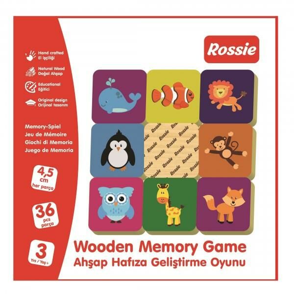Rossie - Ahşap Hafiza Oyunu - Memory Game