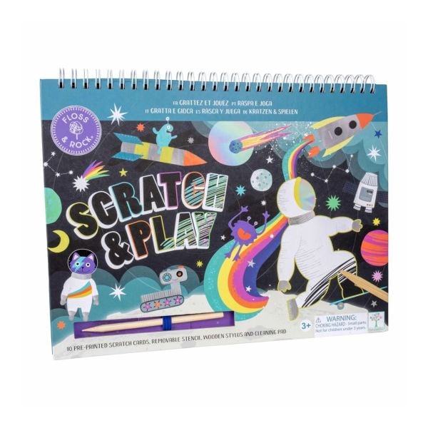 Floss Rock Scratch and Play Aktivite Kitabı -Space