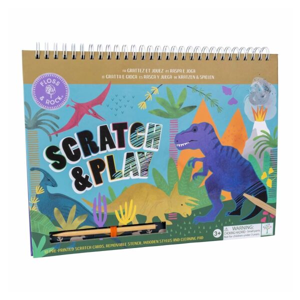 Floss Rock Scratch and Play Aktivite Kitabı - Dino