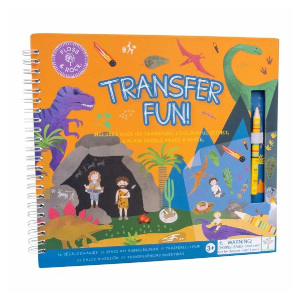 Floss Rock Transfer Fun Aktivite Kitabı -Dino