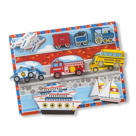 Melissa & Doug Ahşap Tombul Yapboz - Araçlar