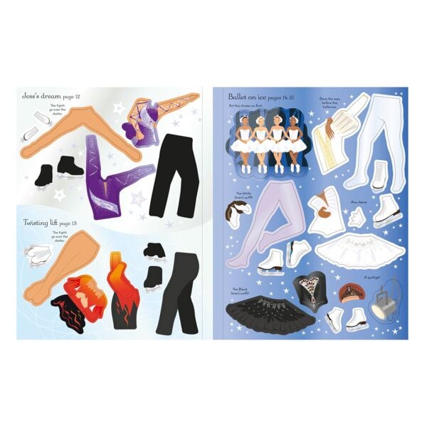 Sticker Dolly Dressing Ice Skaters